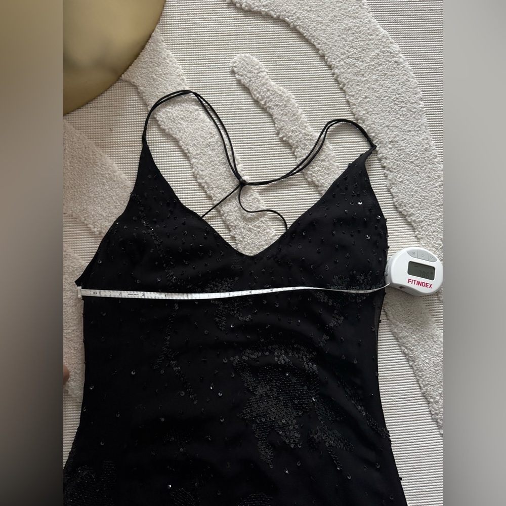 Armani Collezioni Black Sequin Beaded Dress - Picture 10 of 13